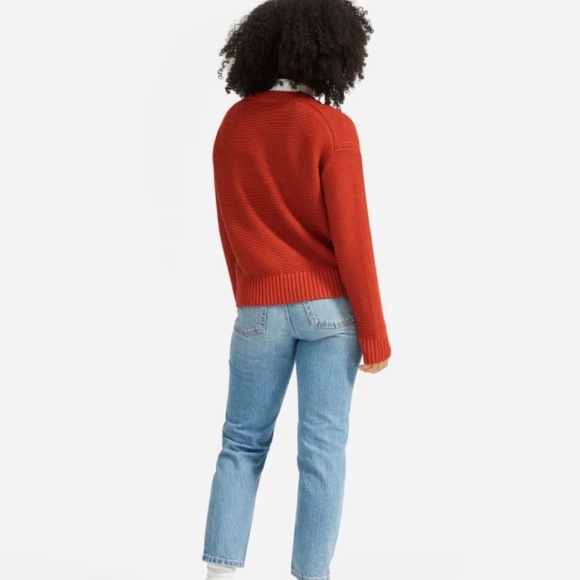 Everlane The Link-Stitch Crewneck Sweater in Rust - Picture 5 of 10